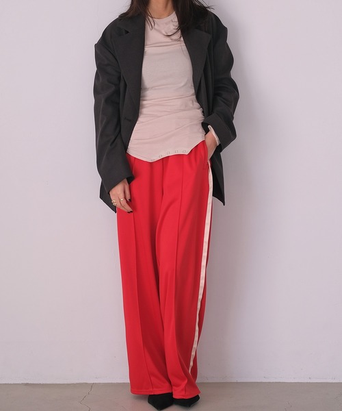 AKTE（アクテ）の「サイドライントラックパンツ（その他パンツ・レディース・ブルー/ブラック/レッド・1/2T/2）」の8枚目の写真