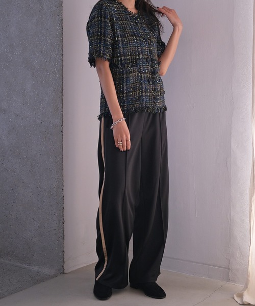 AKTE（アクテ）の「サイドライントラックパンツ（その他パンツ・レディース・ブルー/ブラック/レッド・1/2T/2）」の21枚目の写真