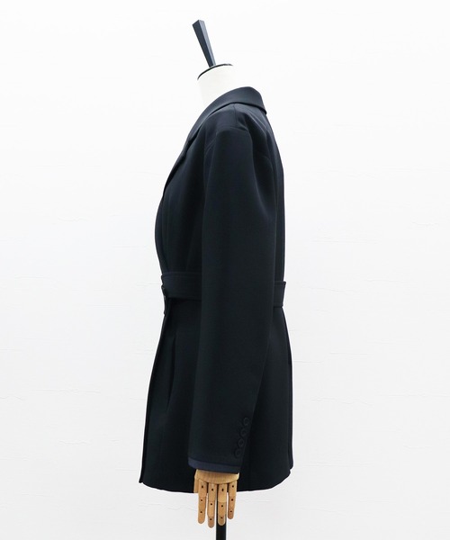 VERSEAU(ヴェルソー)の「Wエアーベルテッドジャケット(テーラードジャケット・レディース・ブラック/グレー系その他・FREE)」の5枚目の写真