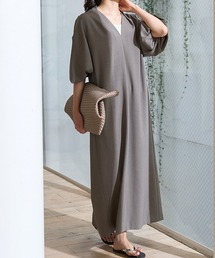 Rouge vif | 【セットアップ対応】タックリラックスワンピース(ワンピース)