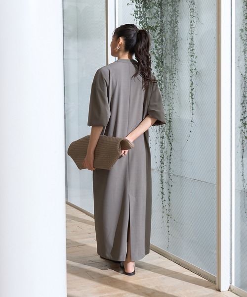 Rouge vif(ルージュヴィフ)の「【セットアップ対応】タックリラックスワンピース(ワンピース・レディース・モカ/ブラック・38/36)」の19枚目の写真