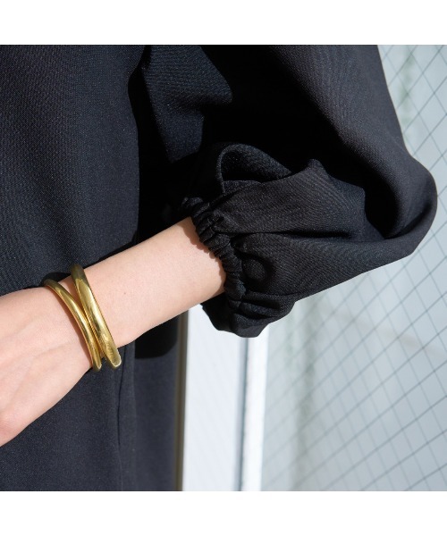 Rouge vif(ルージュヴィフ)の「【セットアップ対応】タックリラックスワンピース(ワンピース・レディース・モカ/ブラック・38/36)」の9枚目の写真