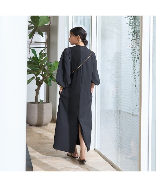 Rouge vif(ルージュヴィフ)の「【セットアップ対応】タックリラックスワンピース(ワンピース・レディース・モカ/ブラック・38/36)」の13枚目の写真