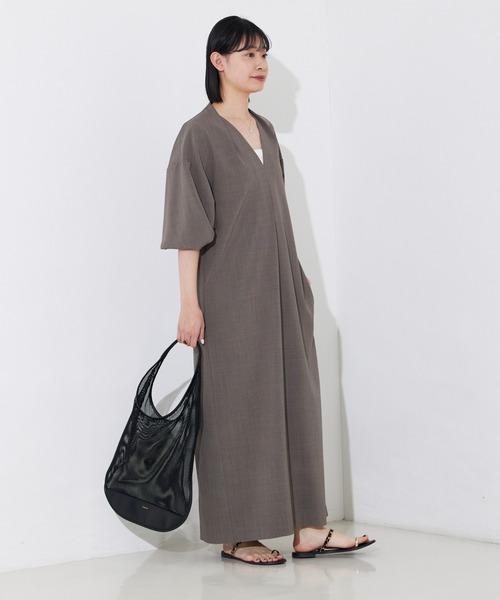 今季【新品タグ付き】Rouge vif la cle タックリラックスワンピース Rouge vif ワンピース 「セットアップ対応」タックリラックス