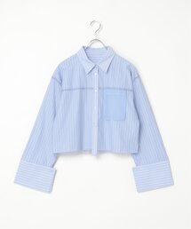 チュールレイヤードショートシャツ