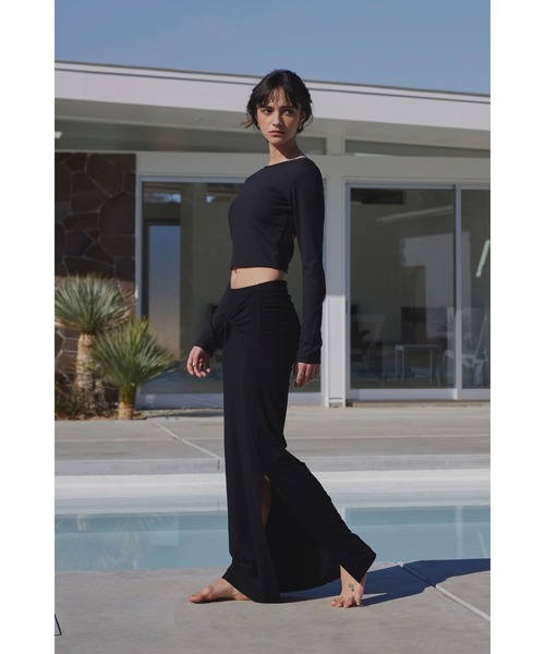 ALEXIA STAM（アリシアスタン）の「Wellness Twist Skirt /ウェルネス腰巻きスカート（スカート・レディース・ブラック/グレー・M/S）」の6枚目の写真