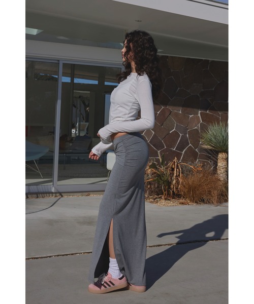 ALEXIA STAM（アリシアスタン）の「Wellness Twist Skirt /ウェルネス腰巻きスカート（スカート・レディース・ブラック/グレー・M/S）」の15枚目の写真