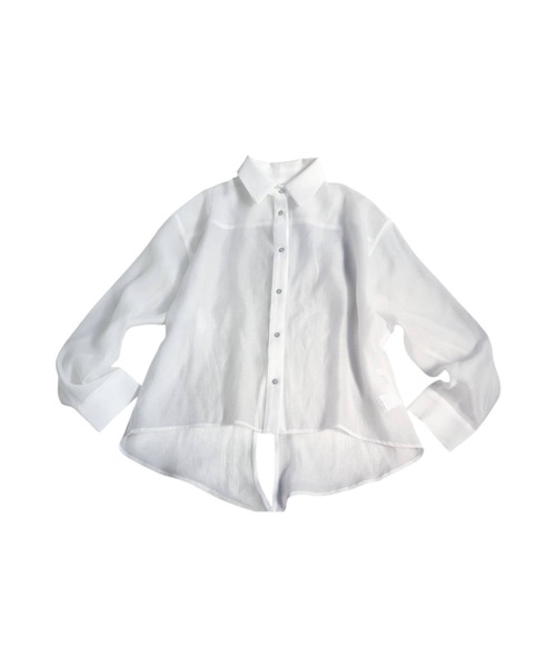 antiqua(アンティカ)の「シアーデザインシャツ(シャツ/ブラウス・レディース・グレー/ホワイト/ブラック・ONESIZE)」の19枚目の写真