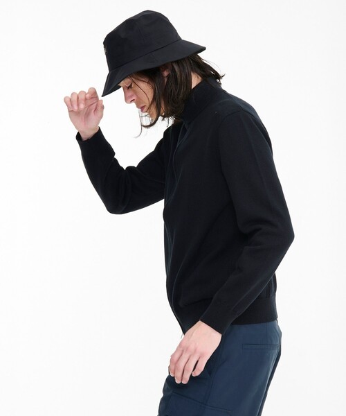 AIGLE(エーグル)の「コットンメリノセーター ダブルジップアップブルゾン / ドライバーズニット(カーディガン/ボレロ・メンズ・ブラック・L/M/S)」の4枚目の写真
