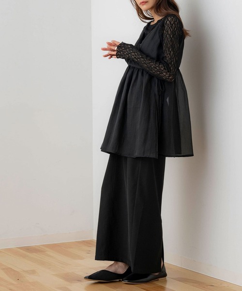 NOAHL(ノアル)の「【NOAHL】カシュクールシアーキャミトップス(キャミソール・レディース・アイボリー/ブルーグレー/ブラック・FREE)」の7枚目の写真