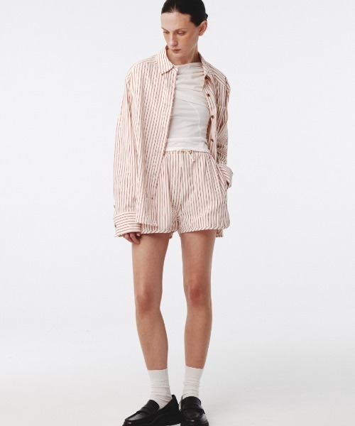 Kijun（キジュン）の「Kijun/キジュン Stripe Shirt シャツ（シャツ/ブラウス・レディース・イエロー系/レッド系・S/M）」の3枚目の写真