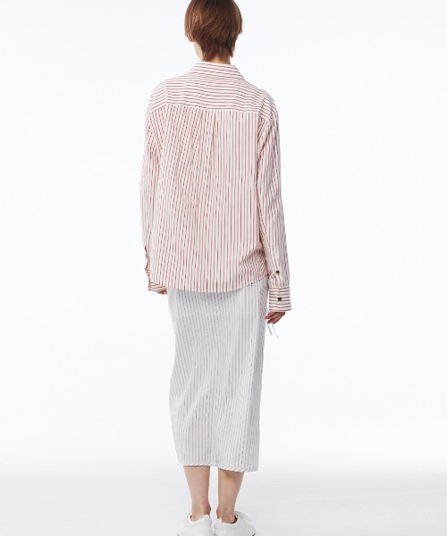 Kijun（キジュン）の「Kijun/キジュン Stripe Shirt シャツ（シャツ/ブラウス・レディース・イエロー系/レッド系・S/M）」の6枚目の写真