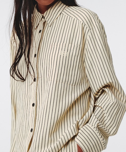 Kijun（キジュン）の「Kijun/キジュン Stripe Shirt シャツ（シャツ/ブラウス・レディース・イエロー系/レッド系・S/M）」の15枚目の写真