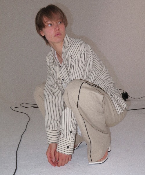 Kijun（キジュン）の「Kijun/キジュン Stripe Shirt シャツ（シャツ/ブラウス・レディース・イエロー系/レッド系・S/M）」の22枚目の写真