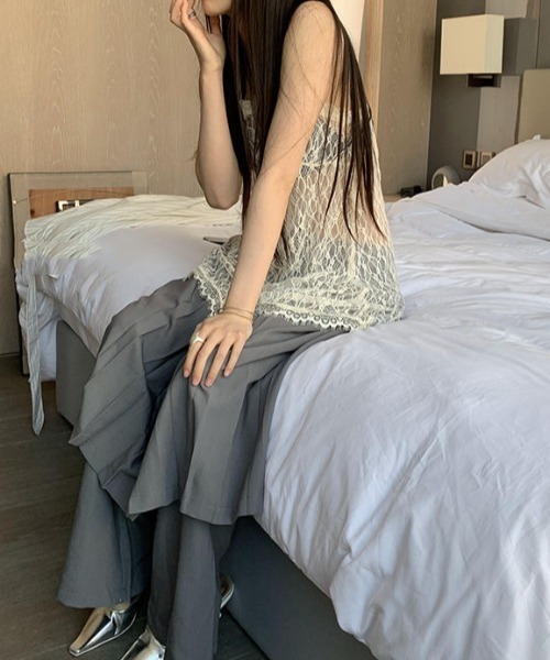 SHEENA(シーナ)の「シアーレースキャミソール(キャミソール・レディース・アイボリー・M)」の9枚目の写真