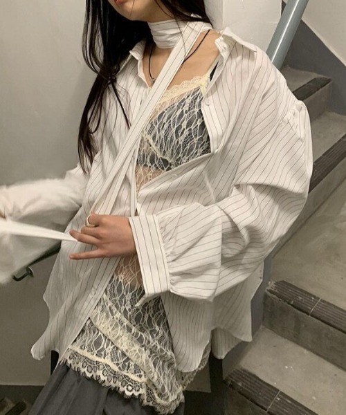 SHEENA(シーナ)の「シアーレースキャミソール(キャミソール・レディース・アイボリー・M)」の5枚目の写真