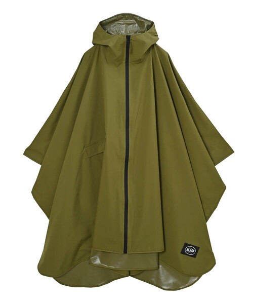 KiU(キウ)の「KiU/キウ KiU RAIN PONCHO - 2nd キウレインポンチョ 2nd K405(レインコート/ポンチョ・メンズ・カモフラージュ/その他9/オフホワイト/その他16/その他15/ベージュ/キャメル/ブラック・ONE SIZE)」の4枚目の写真