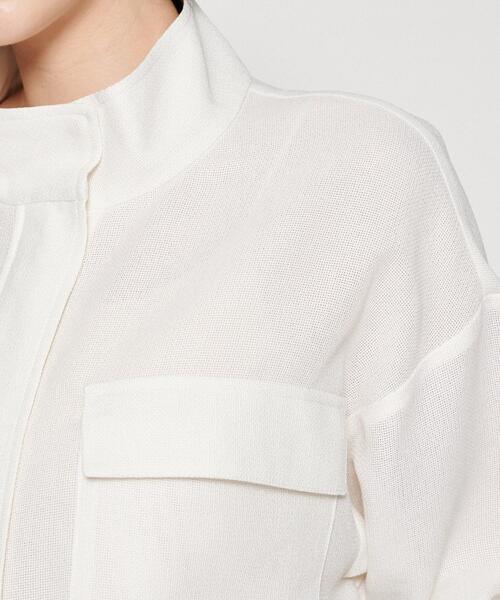 cloenc（クロエンス）の「【手洗い可】メッシュジップブルゾン（ブルゾン・レディース・ホワイト/ライトグリーン・02）」の7枚目の写真