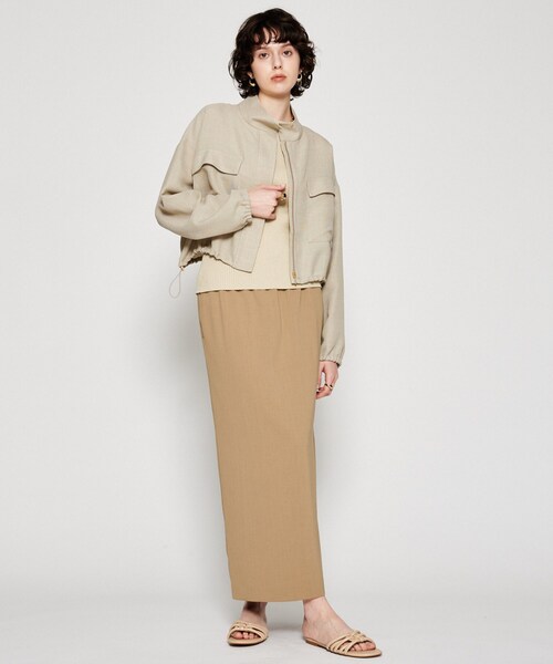 cloenc（クロエンス）の「【手洗い可】メッシュジップブルゾン（ブルゾン・レディース・ホワイト/ライトグリーン・02）」の6枚目の写真