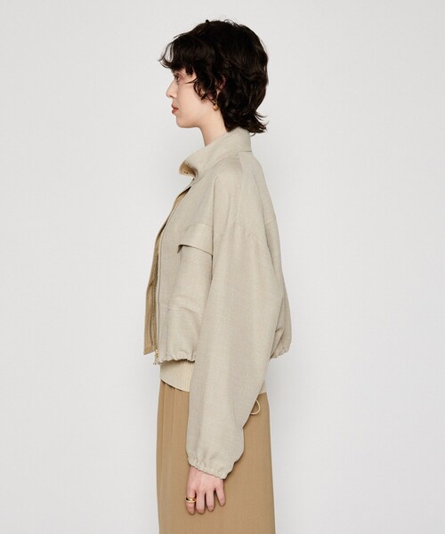 cloenc（クロエンス）の「【手洗い可】メッシュジップブルゾン（ブルゾン・レディース・ホワイト/ライトグリーン・02）」の5枚目の写真