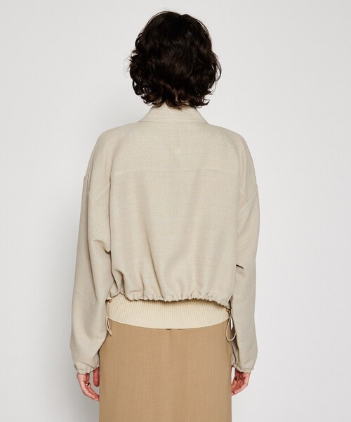 cloenc（クロエンス）の「【手洗い可】メッシュジップブルゾン（ブルゾン・レディース・ホワイト/ライトグリーン・02）」の4枚目の写真