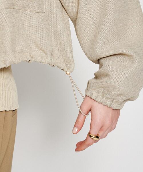 cloenc（クロエンス）の「【手洗い可】メッシュジップブルゾン（ブルゾン・レディース・ホワイト/ライトグリーン・02）」の15枚目の写真