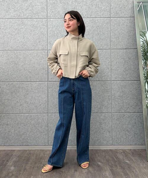 cloenc（クロエンス）の「【手洗い可】メッシュジップブルゾン（ブルゾン・レディース・ホワイト/ライトグリーン・02）」の16枚目の写真