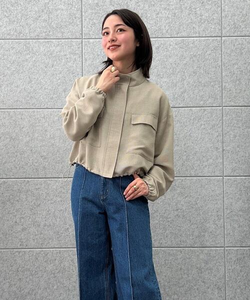 cloenc（クロエンス）の「【手洗い可】メッシュジップブルゾン（ブルゾン・レディース・ホワイト/ライトグリーン・02）」の17枚目の写真