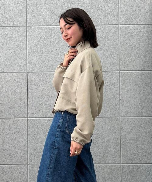 cloenc（クロエンス）の「【手洗い可】メッシュジップブルゾン（ブルゾン・レディース・ホワイト/ライトグリーン・02）」の18枚目の写真