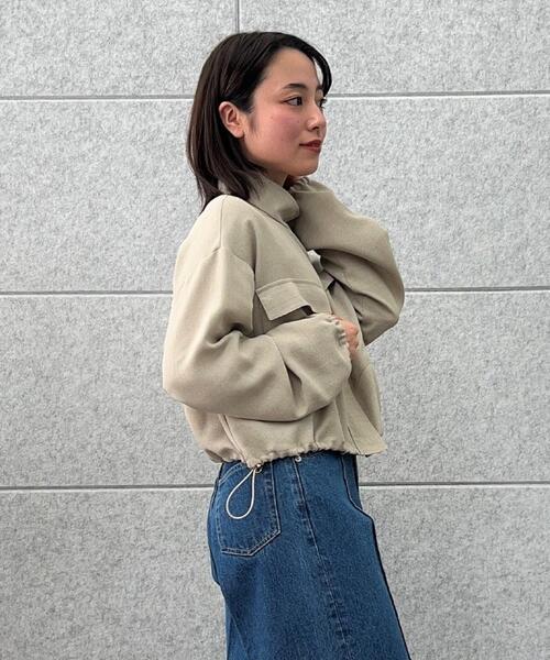 cloenc（クロエンス）の「【手洗い可】メッシュジップブルゾン（ブルゾン・レディース・ホワイト/ライトグリーン・02）」の11枚目の写真