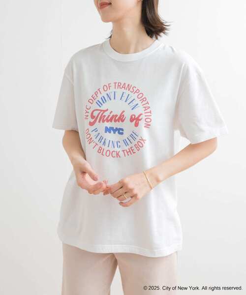 GOOD ROCK SPEED（グッドロックスピード）の「GOOD ROCK SPEED　NYC T-SHIRTS1（Tシャツ/カットソー・レディース・チャコールグレー/ホワイト・MEDIUM）」の2枚目の写真