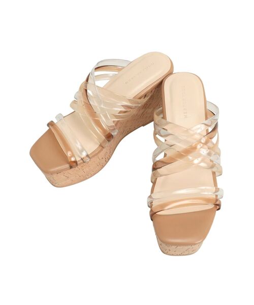 MERCURYDUO（マーキュリーデュオ）の「クリアチューブウェッジソールサンダル（サンダル・レディース・ベージュ/ブラウン/クリア・38/36/34）」の4枚目の写真