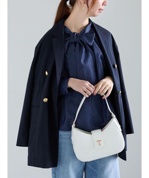 Te chichi(テチチ)の「ファブリックアソートオーバージャケット《2025spring catalog item》(ノーカラージャケット・レディース・ベージュ/ネイビー/ブラック・F)」の1枚目の写真