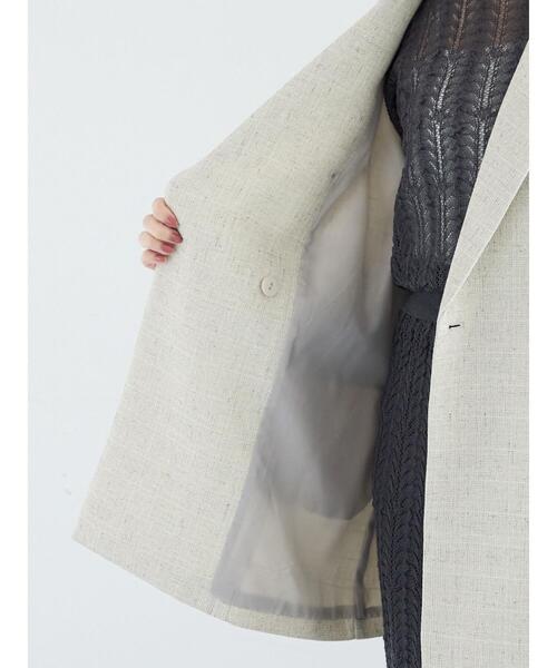 Te chichi(テチチ)の「ファブリックアソートオーバージャケット《2025spring catalog item》(ノーカラージャケット・レディース・ベージュ/ネイビー/ブラック・F)」の5枚目の写真