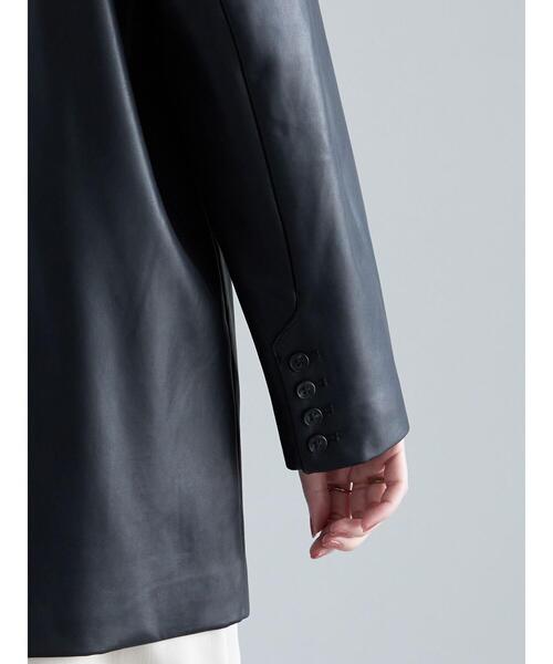 Te chichi(テチチ)の「ファブリックアソートオーバージャケット《2025spring catalog item》(ノーカラージャケット・レディース・ベージュ/ネイビー/ブラック・F)」の22枚目の写真