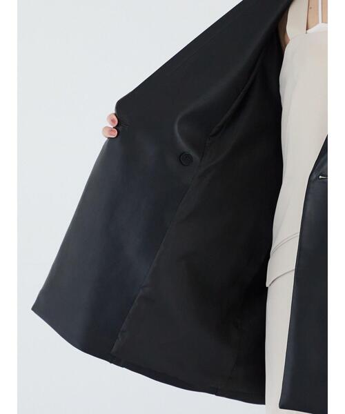 Te chichi(テチチ)の「ファブリックアソートオーバージャケット《2025spring catalog item》(ノーカラージャケット・レディース・ベージュ/ネイビー/ブラック・F)」の21枚目の写真