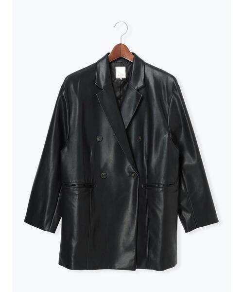 Te chichi(テチチ)の「ファブリックアソートオーバージャケット《2025spring catalog item》(ノーカラージャケット・レディース・ベージュ/ネイビー/ブラック・F)」の20枚目の写真
