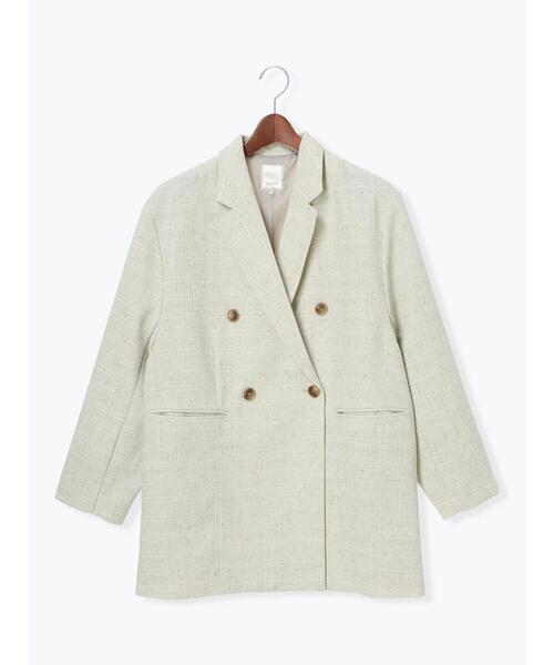 Te chichi(テチチ)の「ファブリックアソートオーバージャケット《2025spring catalog item》(ノーカラージャケット・レディース・ベージュ/ネイビー/ブラック・F)」の18枚目の写真