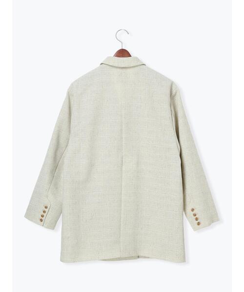 Te chichi(テチチ)の「ファブリックアソートオーバージャケット《2025spring catalog item》(ノーカラージャケット・レディース・ベージュ/ネイビー/ブラック・F)」の17枚目の写真