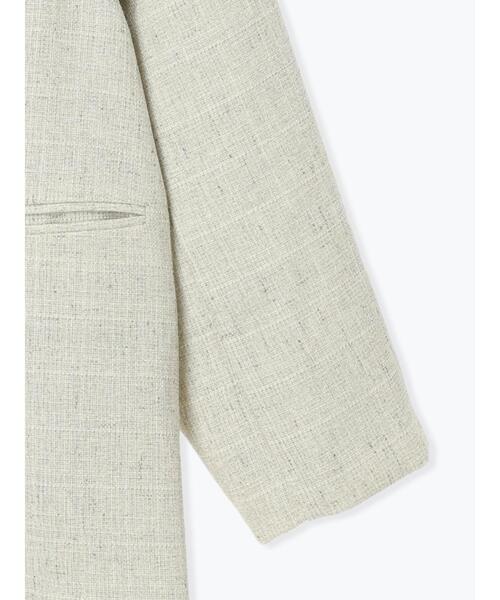 Te chichi(テチチ)の「ファブリックアソートオーバージャケット《2025spring catalog item》(ノーカラージャケット・レディース・ベージュ/ネイビー/ブラック・F)」の15枚目の写真