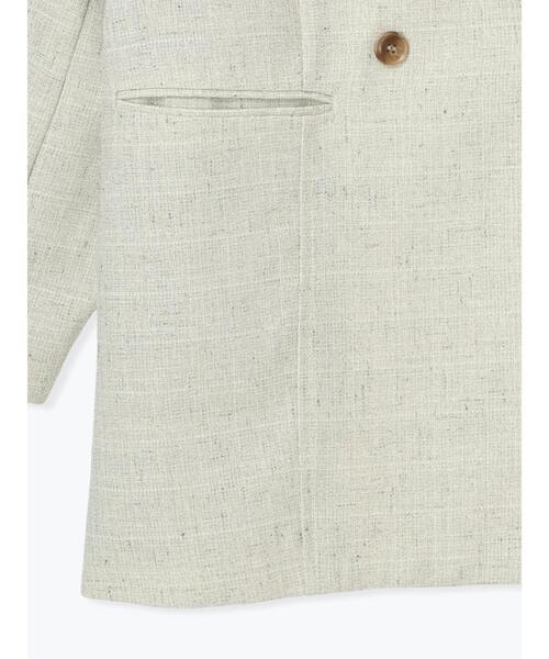 Te chichi(テチチ)の「ファブリックアソートオーバージャケット《2025spring catalog item》(ノーカラージャケット・レディース・ベージュ/ネイビー/ブラック・F)」の14枚目の写真
