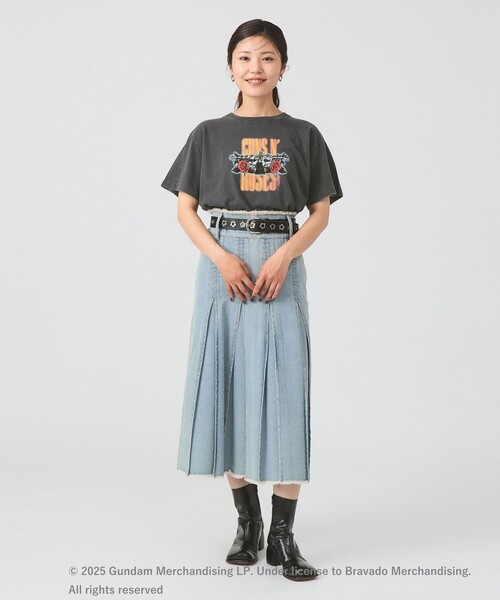 Ray BEAMS（レイビームス）の「デニム タック ミディアム スカート（デニムスカート・レディース・グレー/ブルー・0/1）」の18枚目の写真