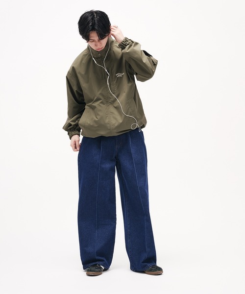 Adoon plain（アドーンプレーン）の「STAND NECK WAVE LOGO BLOUSON / スタンドネックウェーブロゴブルゾン（ブルゾン・メンズ・ライトベージュ/ネイビー/カーキ/ブラック・LARGE/MEDIUM）」の15枚目の写真