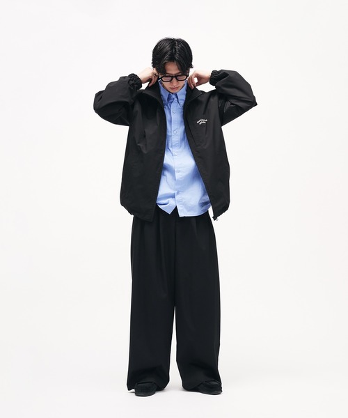 Adoon plain（アドーンプレーン）の「STAND NECK WAVE LOGO BLOUSON / スタンドネックウェーブロゴブルゾン（ブルゾン・メンズ・ライトベージュ/ネイビー/カーキ/ブラック・LARGE/MEDIUM）」の21枚目の写真