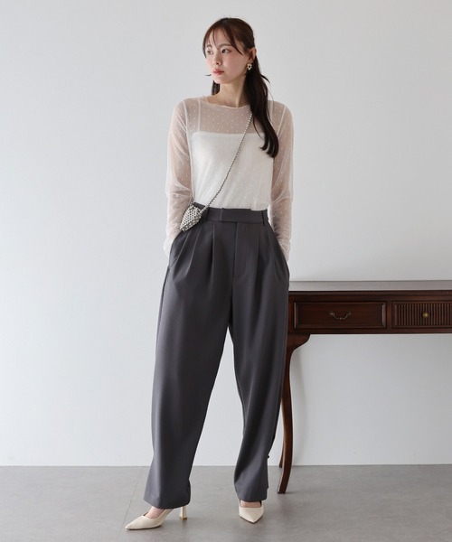 トップス Bristol ハート柄チュールトップス（Tシャツ/カットソー）｜BLUEEAST