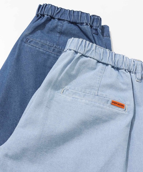 KRIFF MAYER（クリフメイヤー）の「冷感デニムタックパンツ（デニムパンツ・メンズ・ダークブルー/ダークネイビー/ライトブルー・SMALL/MEDIUM/LARGE/X-LARGE）」の10枚目の写真