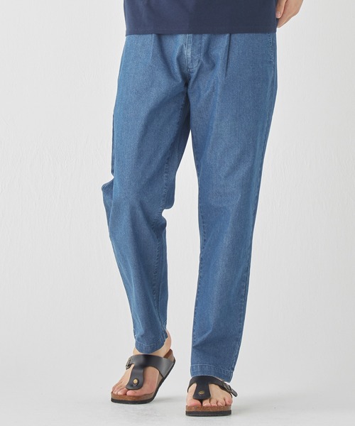 KRIFF MAYER（クリフメイヤー）の「冷感デニムタックパンツ（デニムパンツ・メンズ・ダークブルー/ダークネイビー/ライトブルー・SMALL/MEDIUM/LARGE/X-LARGE）」の16枚目の写真