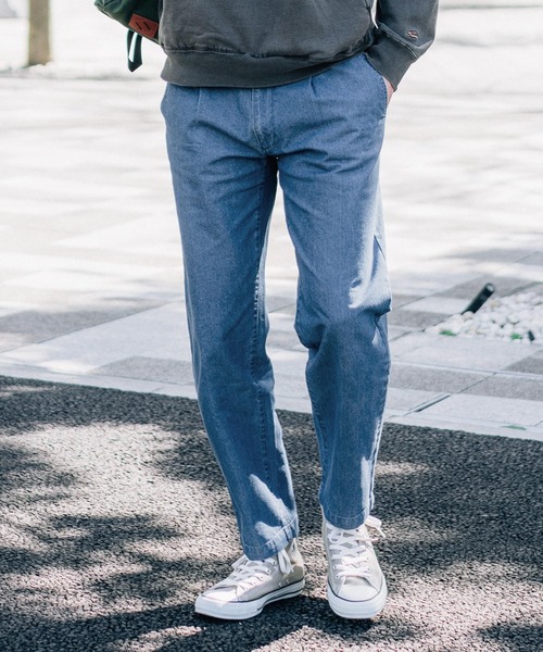 KRIFF MAYER（クリフメイヤー）の「冷感デニムタックパンツ（デニムパンツ・メンズ・ダークブルー/ダークネイビー/ライトブルー・SMALL/MEDIUM/LARGE/X-LARGE）」の20枚目の写真