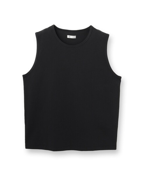 tk.TAKEO KIKUCHI（ティーケータケオキクチ）の「◆【接触冷感／UVカット／抗菌】フレンドリークールノースリーブカットソー（Tシャツ/カットソー・メンズ・ホワイト/ブラック/チャコールグレー・01/02/03）」の4枚目の写真