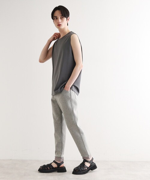 tk.TAKEO KIKUCHI（ティーケータケオキクチ）の「◆【接触冷感／UVカット／抗菌】フレンドリークールノースリーブカットソー（Tシャツ/カットソー・メンズ・ホワイト/ブラック/チャコールグレー・01/02/03）」の11枚目の写真